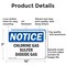 Signmission Chlorine Gas Sulfur Dioxide Gas OSHA Notice Sign, Aluminum, 10in W x 7in L, 2PK OS-2PACK-NS-A-710-L-10589 - alternate 7